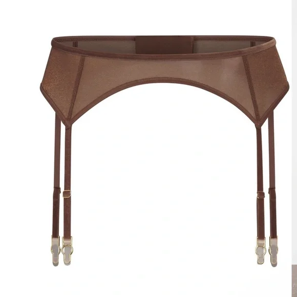 🆕Skims Glissenette Garter Belt Cocoa - Picture 1 of 6